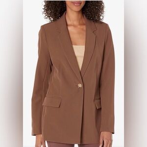 NWT The Drop Blake Long Blazer - Brown